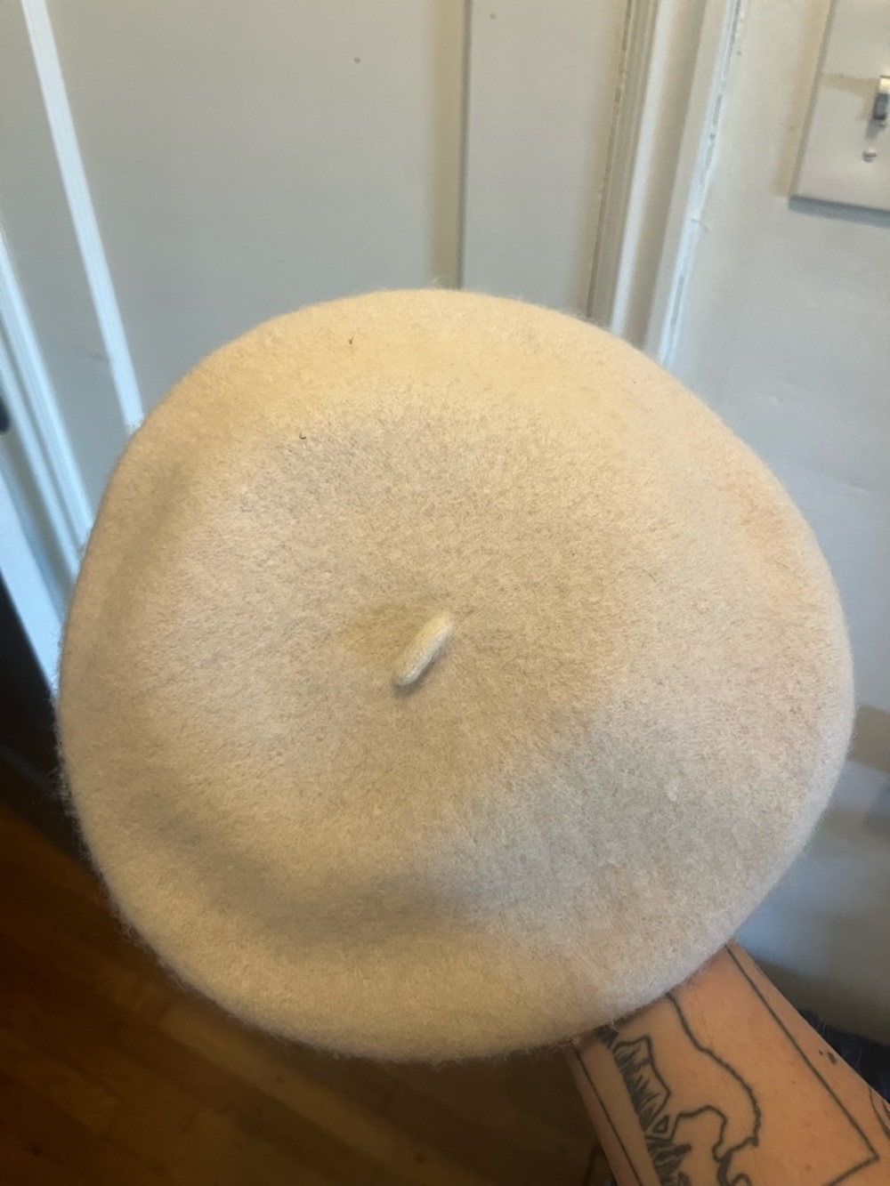 Classic Beige Wool Beret